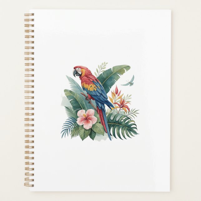 Agenda Papagaio Com Flores (Frente)