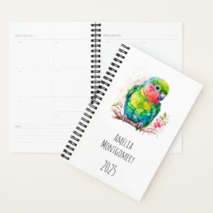 Agenda Papagaio Verde - Pássaro Bebê Bonito