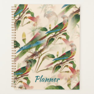 Agenda Papagaios Coloridos e Flores Bonitas