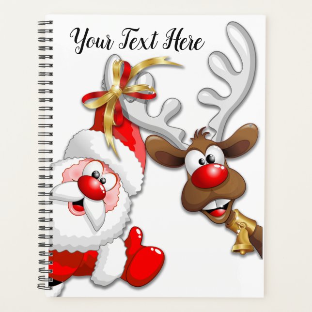 Agenda Papais noeis e Reindeer Feliz Christmass Happy Car (Frente)