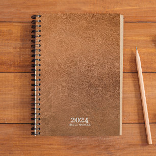 Agenda Papel de Carta Pessoal ・ Couro Vestido 202x semana