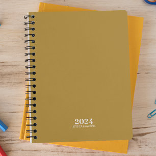 Agenda Papel de Carta Pessoal ・ Dourado Semanal