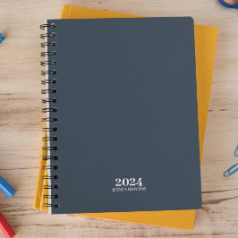 Agenda Papel de Carta Pessoal ・ Marinho Indígo Azul Seman