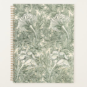 Agenda Papel de Parede Tulipa Clássico Verde de William M
