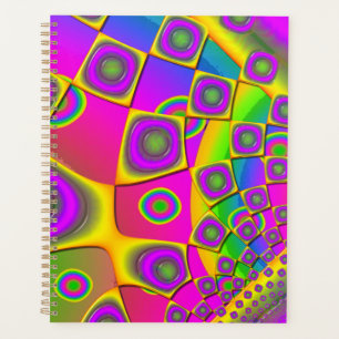 Agenda Papel Neon Pop Psicedélico