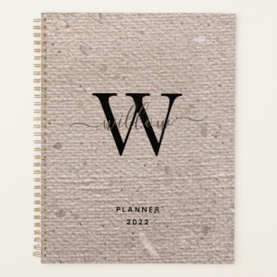 Agenda Papel Rustic Vintage Beige Monograma