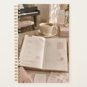 Agenda Papelaria de Música & Café de Luxo Suave