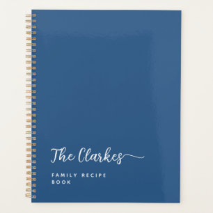 Agenda Papelaria Minimalista Azul Marinho para Família