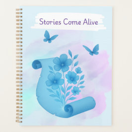 Agenda Papiro Encantado - Flores e Borboletas Design