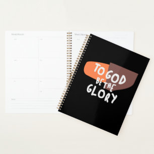 Agenda Para Deus seja a glória - citação cristã inspirado
