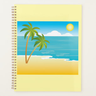 Agenda Paraíso de Praia Tropical com Palmeiras