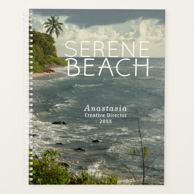 Agenda Paraíso Tropical do Oceano de Areia de Praia (Frente)