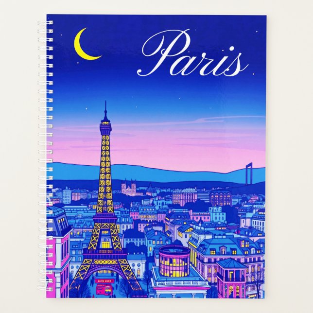 Agenda Paris ao Crepúsculo sob uma Lua Crescente (Frente)