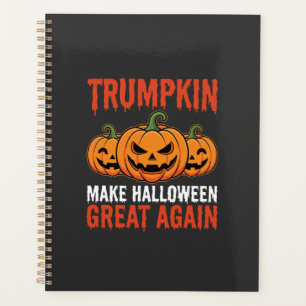 Agenda Paródia engraçada de abóbora Trumpkin de Halloween