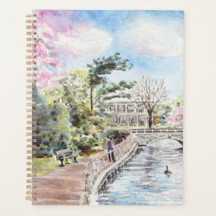 Agenda Parque de Carshalton, cidade de Londres, em primav