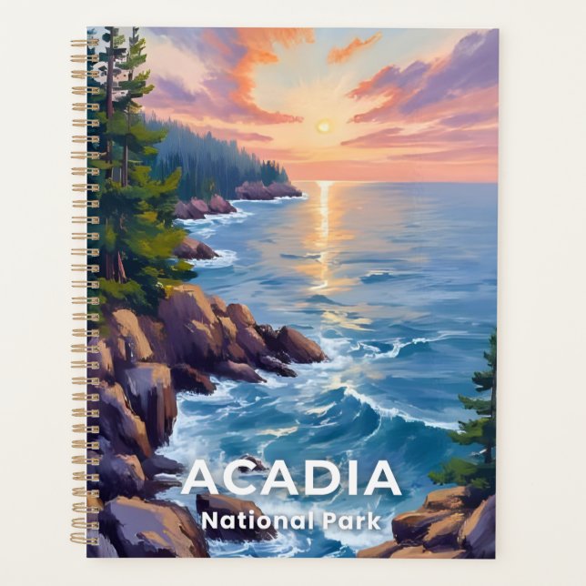Agenda Parque Nacional Acadia | Maine Painting Viagem Art (Frente)