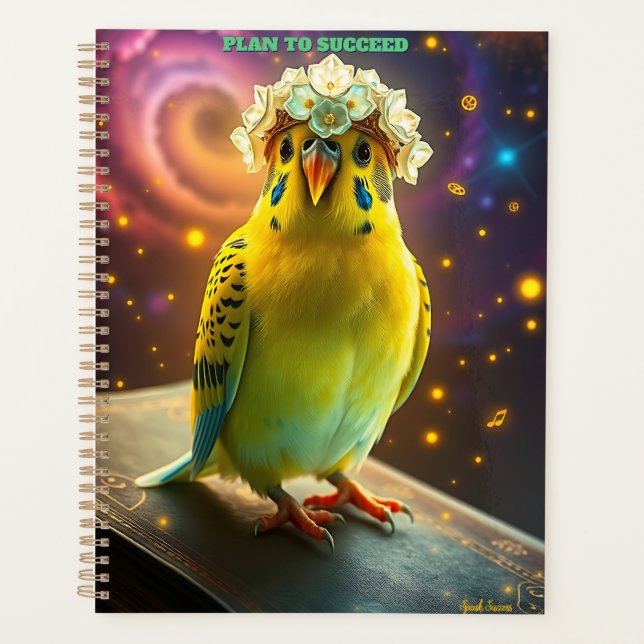 Agenda Parrot with Golden Crown (Frente)