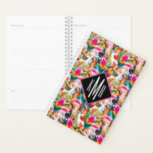 Agenda Parrots & Palm Leaves Monograma