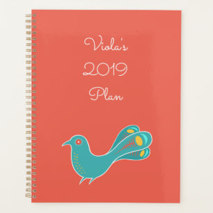 Agenda Pássaro Azul Personalizável