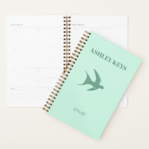 Agenda Pássaro elegante de chá pálido
