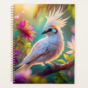 Agenda Pássaro Fantasia Juvenil Crested Blush Feather Dov