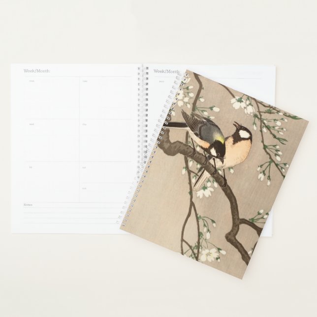 Agenda Pássaro Japonês Asiático Ohara Koson Chapim Pássar (Exibição)
