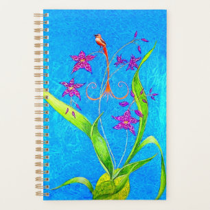 Agenda Pássaro Orquídeo bonito