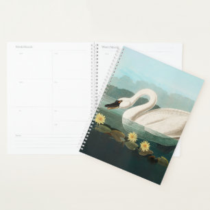Agenda Pássaro Selvagem do Cisne Branco da Audubon