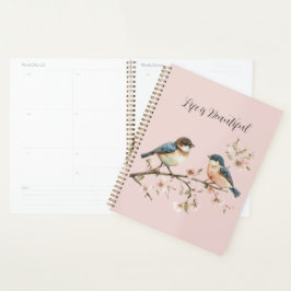 Agenda Pássaros Azuis Flor de Cerejeira