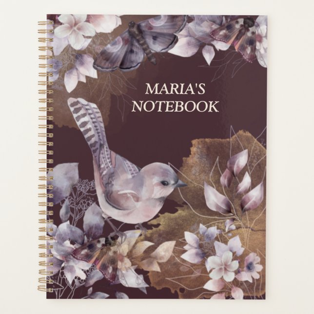 Agenda Pássaros Florais Borboletas (Frente)