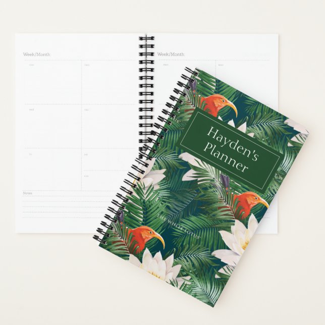 Agenda Pássaros Tropicais e Lotus Brancos (Exibição)