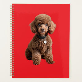 Agenda  Pasta de Cachorro de Xícara Fofa Vermelha