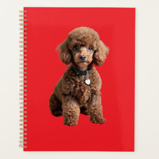 Agenda Pasta de Cachorro de Xícara Fofa Vermelha