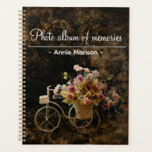 Pasta de padrões vintage com imagem de bicicleta d