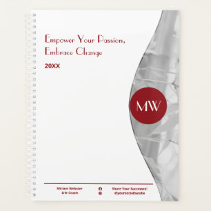 Agenda Pasta de Trabalho do Treinador Red White Life