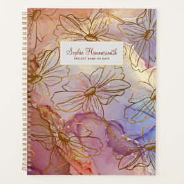 Agenda Pastel Abstrato e Floral nomeados