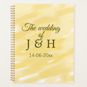 Agenda Pastel amarelo-manteiga, casamento do casal le