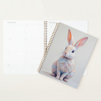 Agenda Pastel Baixo Poly Bunny