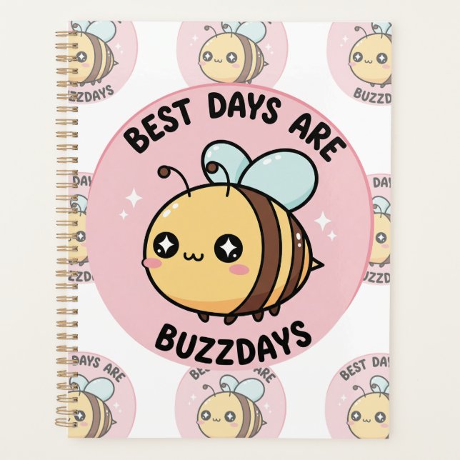 Agenda Pastel Bee Journal – Minimal Aesthetic Notebook (Frente)