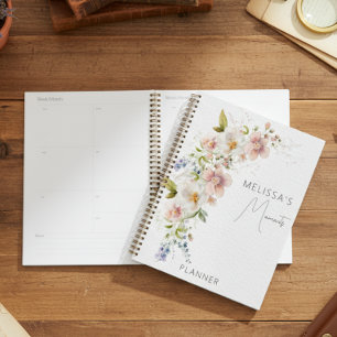 Agenda Pastel Feminine Watercolor Floral Modern