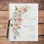 Agenda Pastel Floral Modern Wedding<br><div class="desc">Este simples,  mas elegante design apresenta um buquê de flores cor-de-rosa,  amarelas e lavandas com verde em um fundo de papel de aquarela branco texturizado. Criado pela Simplesmente Farmhouse Press,  corresponde ao Pastel Floral Modern Wedding Suite de convites e cartões correspondentes.</div>