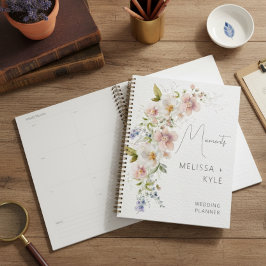 Agenda Pastel Floral Modern Wedding