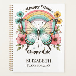 Agenda Pastel Hippie "Feliz Mente Feliz Vida"