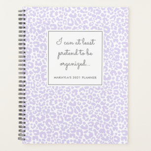 Agenda Pastel Leopard Engraçado Padrão de Impressão Ro