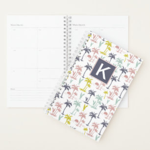 Agenda Pastel Palm Tree by the Beach Pattern