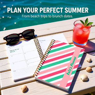 Agenda Pastel Peppermint Candy Strips Verão