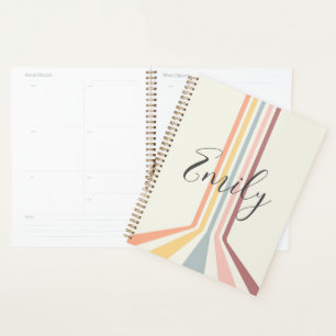 Agenda Pastel retro estilo stripes design