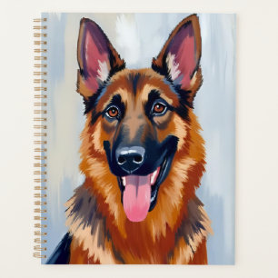 Agenda Pastor Alemão Aquarela de Cachorro Pet