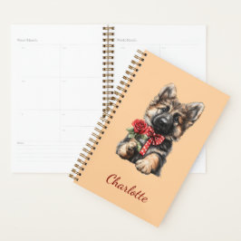 Agenda Pastor Alemão Personalizado com Nome Personalizado