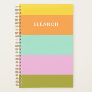 Agenda Pastos Brilhantes Geométricos Cutos Stripes Geom
